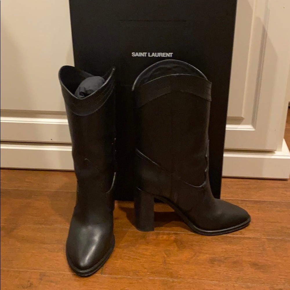 Saint Laurent Kate Leather Boots